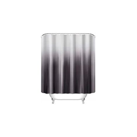 Tenda da doccia spessa in PEVA impermeabile con effetto sfumato, 180x180 cm + ganci