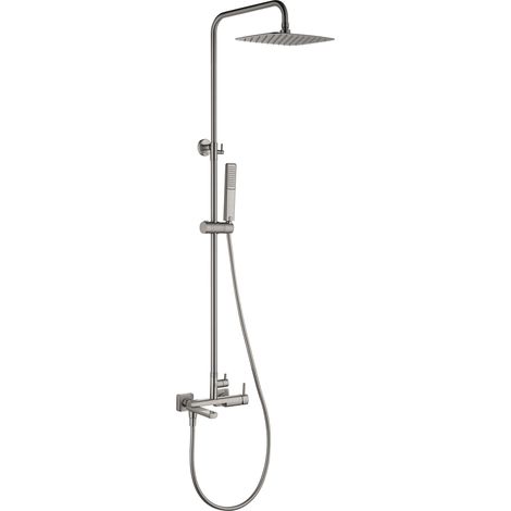 Conjunto bañera monomando Toscana níquel cepillado [ IMEX® ]