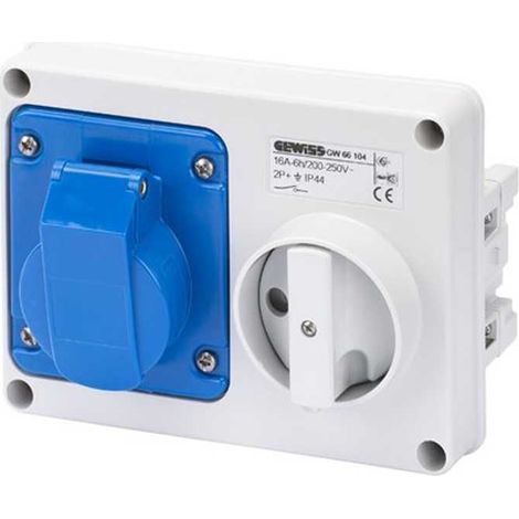 Presa Interbloccata 2P+T IP44 16A Senza Fondo