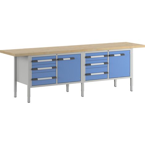 eurokraft pro, Établi réglable en hauteur, sur piétement,