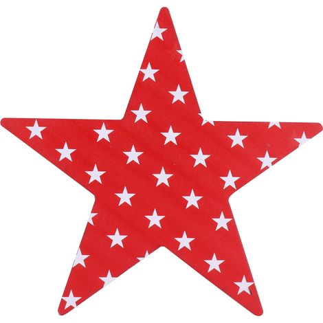 1 Étoile en bois, 10 x 10 x 1,2 cm, décor patriotique, imperméable, pour salon ou bureau (1/5)