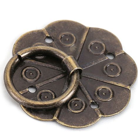 Lot de 20 poignées de meubles en fer, anneaux de porte/tiroir, pour bureau ou meuble, décoration intérieure, 3 x 3 cm (1/5)
