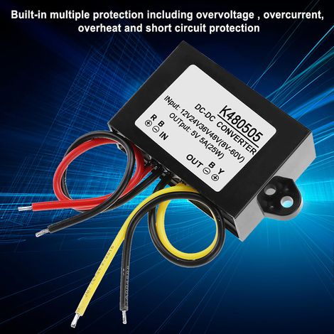 Module d'alimentation abaisseur de tension DC-DC 12V/24V/36V/48V vers 5V 5A (1/5)