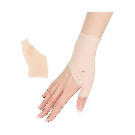 1 paire de supports pour poignet et pouce, gants de protection en gel de silicone à thérapie magnétique pour le syndrome du canal carpien (1/5)