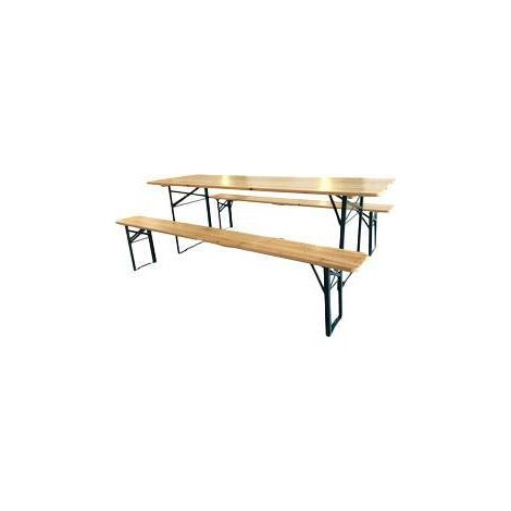 C SET BIRRERIA C/PANCHE LEGNO/METALLO 220X70X76CM