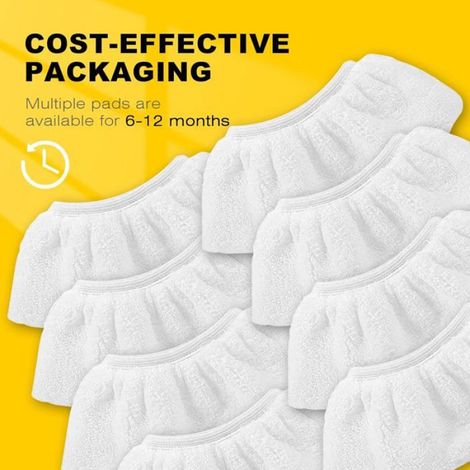 Set de housses en microfibre compatible avec les accessoires pour nettoyeur vapeur Kärcher (1/4)