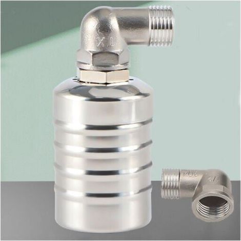 Contrôleur de niveau d'eau de piscine, contrôleur automatique de niveau d'eau de réservoir d'eau, vanne à flotteur entièrement automatique en acier inoxydable 304 (1/4)