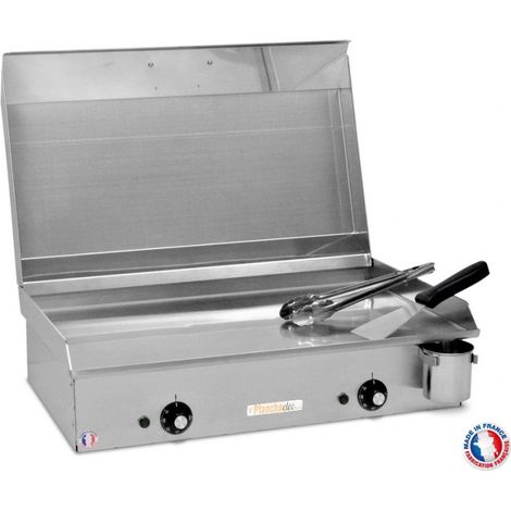 Plancha électrique 2400W – Inox alimentaire – Surface de cuisson 64 x 40 cm – Couvercle et accessoires inclus – Pour 10 personnes (1/2)