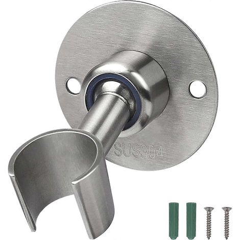 Support de douche en acier inoxydable, durable et réglable à volonté, pour diamètre 22,5 mm - 2 pièces (1/4)