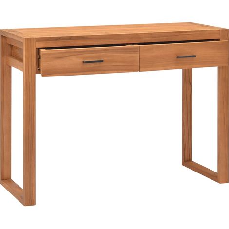 Maison Exclusive - Scrivania con 2 Cassetti 100x40x75 cm in Legno di Teak (1/5)