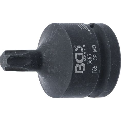Punta de vaso de impacto  longitud 60 mm  20 mm (3/4")  perfil en T (para Torx) T55 (1/2)