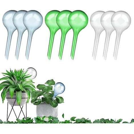 9 Boules d'Arrosage Automatique pour Plantes d'Intérieur et d'Extérieur Pots Suspendus Jardin Fontaines (1/4)