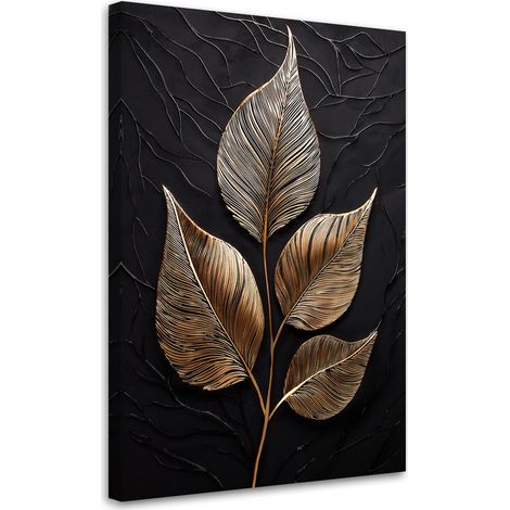 Tableau déco Feuille Glamour Minimalisme 70x100 (1/5)