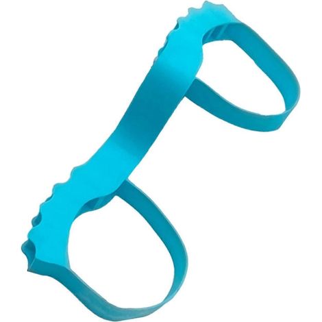 Élastique de résistance pour écarteurs d'orteils, idéal pour l'entraînement des jambes et des cuisses et l'optimisation des résultats. Bleu ciel/rose. (1/5)