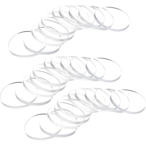 Patins antidérapants ronds transparents pour verre, 30 pièces (1/5)