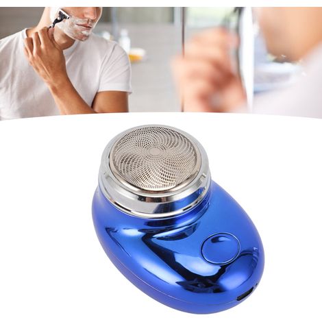 [Électrique Tondeuse pour Barbes] + [Sans Marque] + [Tondeuse Barbes USB Rechargeable] + [Portable Stainless Steel Electroplated Blue] (1/5)