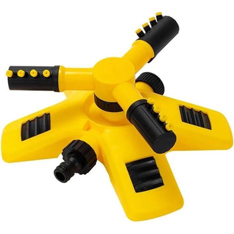Arroseur de jardin automatique à 360° avec buse à connexion rapide et raccord de libération pour des accessoires d'irrigation de jardin efficaces (1/4)