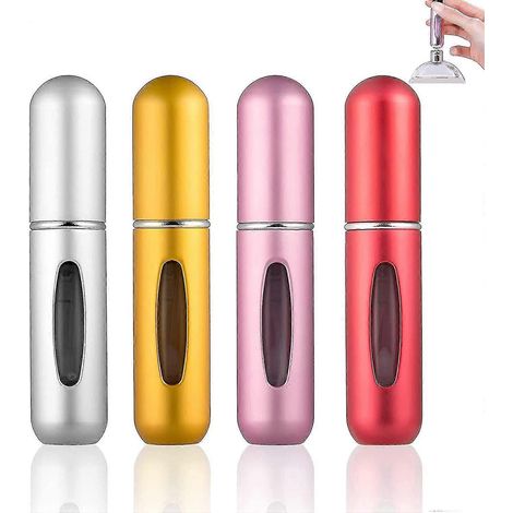 4 Stück 5-ml-Parfümzerstäuber, nachfüllbare Mini-Parfümzerstäuber, tragbar