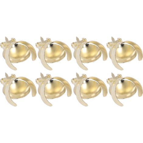 Lot de 8 éteignoirs à bougies automatiques avec clip en métal, mèche et extincteur de flamme, couleur or. (1/5)