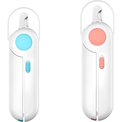 Sollbry 2 pièces Coupe-Ongles Chien Chat, Professionnel Coupe Ongles pour Animaux avec Lumière LED et Lime à Ongles et Protection aux Éclaboussures (1/5)