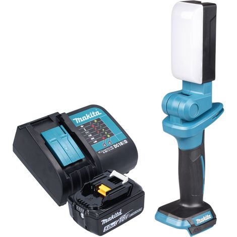 Makita DML 816 ST1X Akku Arbeitsleuchte 18 V 500 lm LED + 1x Akku 5,0 Ah + Ladegerät