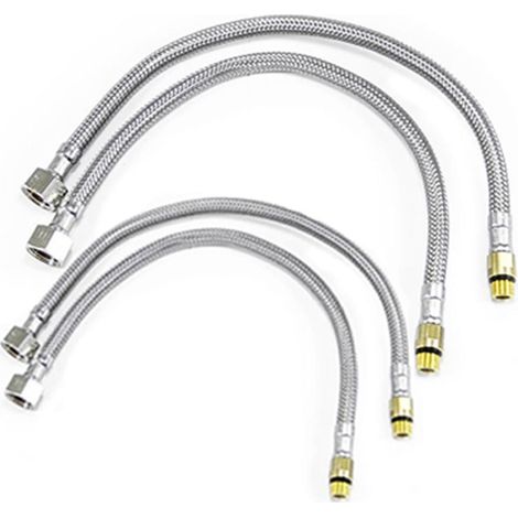 Ricambio 4 flessibili Inox Zucchetti R99080.9500
