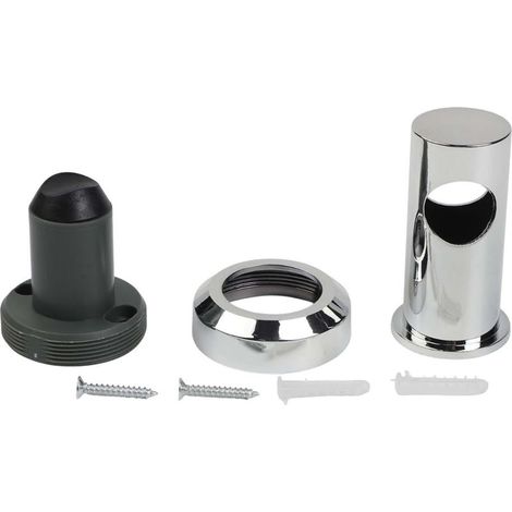 Support de rehausse de 22 mm pour barres de douche murales - Support de barre de douche en ABS chromé avec vis (unité) (1/5)
