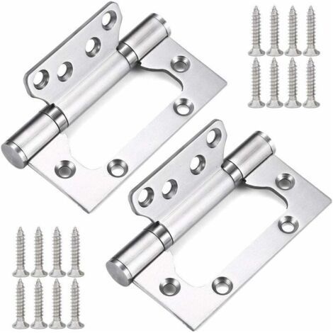 PA Charnières de porte en deux parties, charnières en acier inoxydable 304, charnières pour portes pliantes, charnières à billes de 10 cm, charnières pour meubles (1/4)