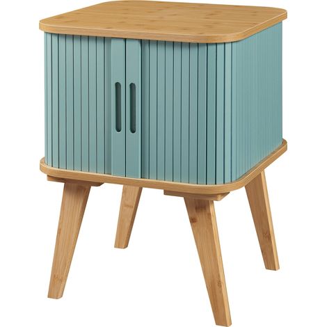 Mesa auxiliar de bambú 59 x 45 x 45 cm azul natural 030010969 (1/5)