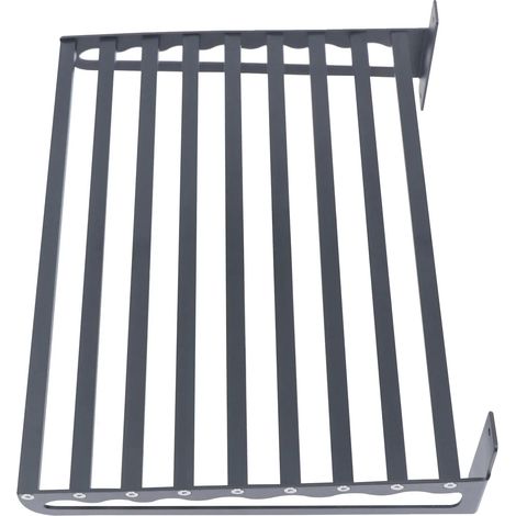 Support de four à micro-ondes, économiseur d'espace mural, design en aluminium durable, noir, 1-niveau (1/2)