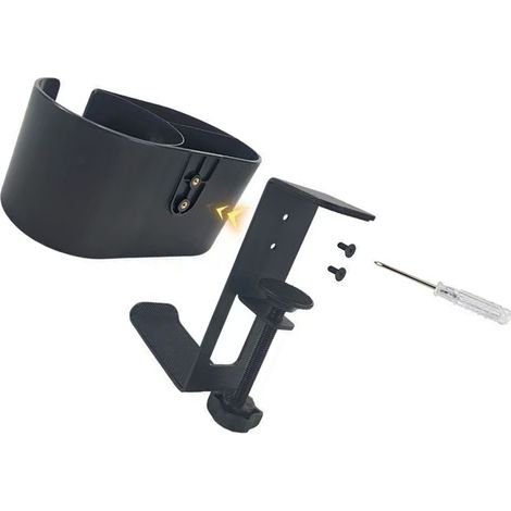 Porte-gobelet en alliage d'aluminium avec support pour casque et boîte à crayons pour organiser votre bureau (1/5)