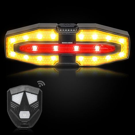 Feu arrière de vélo avec clignotant sans fil – Rechargeable USB – 5 modes – Étanche – Haute luminosité pour sécurité nocturne