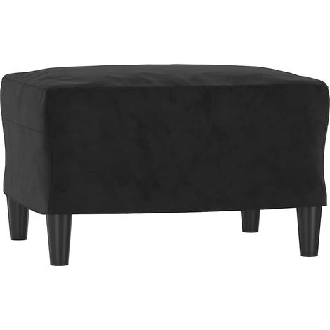 vidaXL Poggiapiedi Nero 60x50x41 cm in Velluto