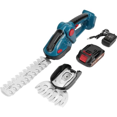 Taille-haie électrique, fonctionnement sans fil, lame à double action, Avec 1 batterie (1/2)
