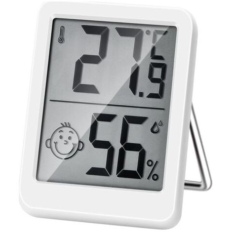 Thermomètre numérique Haute Précision Digital Thermometre Hygrometre Interieur Indicateur D’Humidité Avec Grand éCran Et ThermomèTre Parfait Pour Surveiller Les Maisons, Les Chambres De BéBé (1/5)