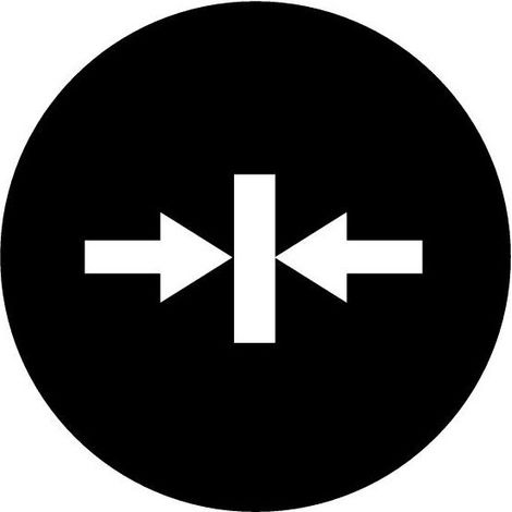 Étiquette bouton ' coup de poing ' noir symbole serrage EATON M22-XDP-S-X14