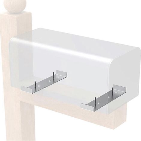 Support de fixation pour boîte aux lettres - Support de fixation robuste en aluminium - Accessoires pour boîtes aux lettres avec fond de 8 pouces de large ( ) (1/5)