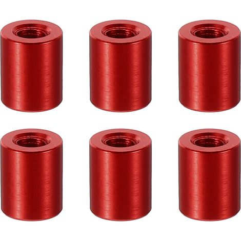 12Pcs Entretoise Filetée M3 en Aluminium 3x6x8mm Rouge (1/5)