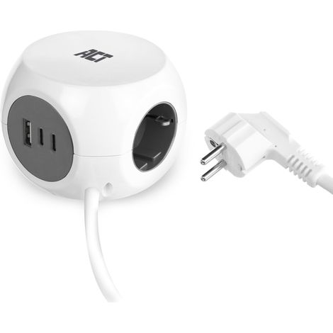 ACT AC2420 MULTIPRISE 1,5 M 3 SORTIE(S) CA INTÉRIEURE BLANC