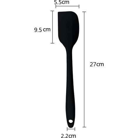 Lot de 2 Spatules, Ustensiles de cuisine, Noyau en acier, Résistant à la chaleur, Pour cuisson antiadhésive