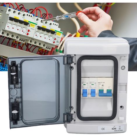 Boîte de Distribution Étanche ABS PC pour Disjoncteur 230V, Protection Garage et Atelier