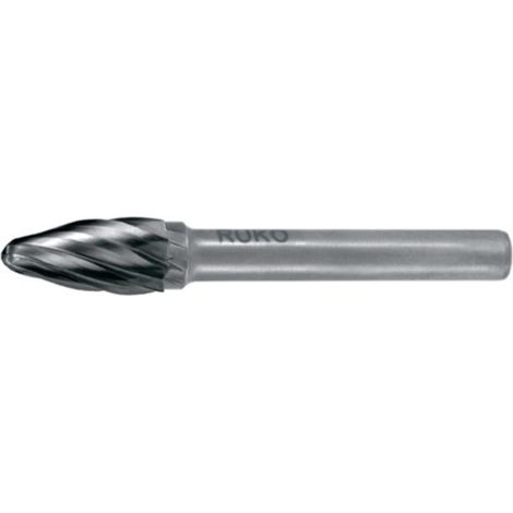 RUKO  Fresa  de  metal  duro  RBF  Ø  6  mm  Longitud  de  la  cabeza  18  mm  Ø  del  vástago  6  mm  Dentado  Aluminio  -  116030A (1/4)