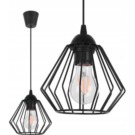 Plafonnier Suspendu - Lampe À Incandescence Led - Style Loft Rétro Diamond - Pour Intérieur Salon Chambre - 1 Pièce (1/5)