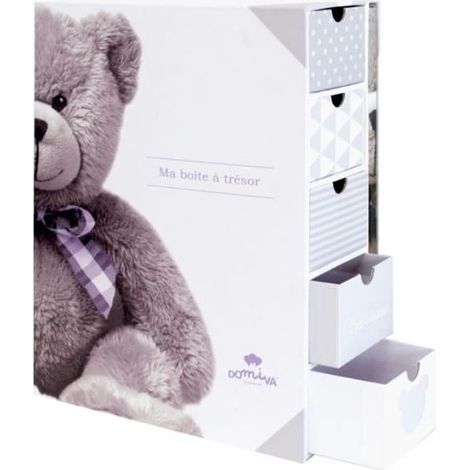 Coffret boîte à trésors Ourson Blanc 22x32 cm (1/5)