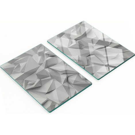 Juego de tablas de cocina de vidrio templado con gráficos 3D, 2 x 40 x 52 cm. (1/5)