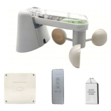 Kit Set Per Due 2 Motori Con Sensore Vento Luce Pioggia Tenda Tende Da Sole Kitp