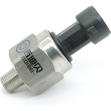 Transducteur de pression (0-10 MPa - 12 V - 0,5-4,5 V) pour véhicules. Convient pour eau, huile, carburant, gaz, air. Connecteur 1/8 NPT, 5 V, céramique, acier inoxydable. (1/5)