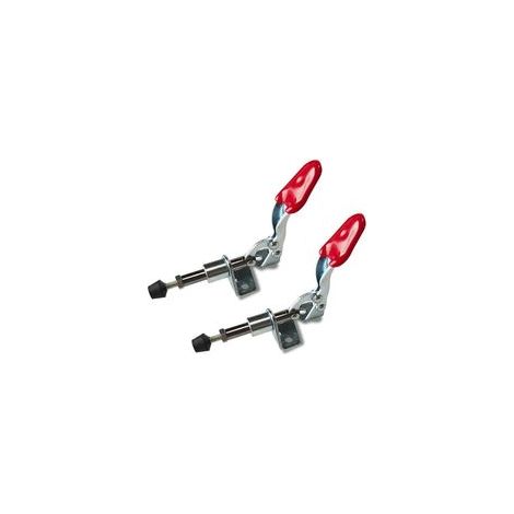 Lot de 2 Pinces à Bascule à Dégagement Rapide, Outil de Serrage Horizontal Manuel avec Action Push-Pull, Capacité 45 kgf (1/4)