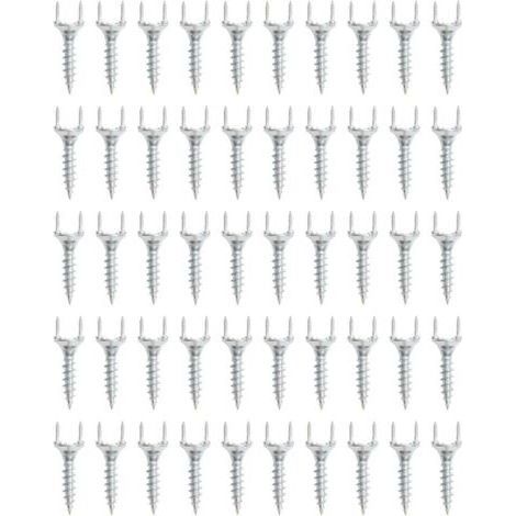 FENOPLASTICAClous universels sans joint pour plinthes et fixations de meubles massifs, 50 pièces, argentés. 25+7.5 mm (1/4)