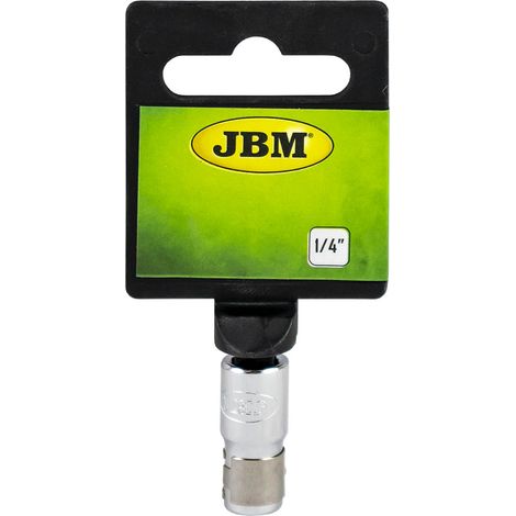 ADAPTADOR DE CABEZALES HEX. ¼"x6mm. Cromado JBM13652
